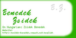 benedek zsidek business card